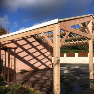 Préau traditionnelle bois